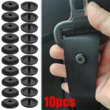 10pcs/Pack Plastic Car Seat Belt Stopper Clip, Anti-Slip Interior Accessory - 10 Pairs - View 10