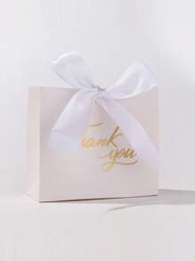 5pcs Wedding Favor Candy Gift Boxes, Minimalist Foiled Wedding Thank You Candy Boxes, Small Empty Gift Boxes, Party And Festival Gift Packaging Supplies - Multicolor - View 5