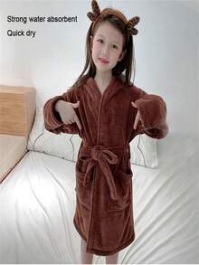 1 Áo choàng trẻ em Áo choàng tắm hình động vật dễ thương cho trẻ mới biết đi, Áo khoác nỉ mềm mại dài toàn thân có mũ trùm đầu cho bé trai và bé gái Quà tặng ấm áp Lông cừu san hô, Siêu mềm, Thấm nước, Ấm áp, Nhanh khô, Thích hợp cho Phòng tắm, Phòng ngủ, Khách sạn, Hồ bơi, Khăn tắm, Quà tặng, Quà tặng - Nhiều màu - Xem 6