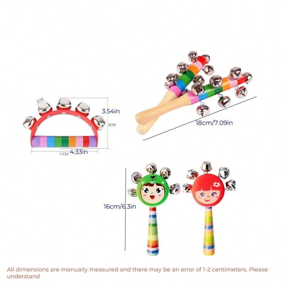 1pc Orff Cartoon Rattle, HandHeld Educational Toy, Music Teaching Prop