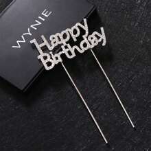 Decoración para tarta de cumpleaños (Plateado)