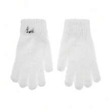 Women's Customized Letter Plush Full Finger Gloves - Multicolor - View 9