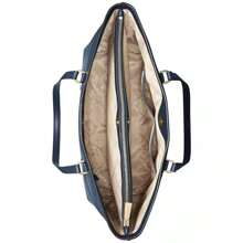 Michael Kors Temple Large Leather Tote - Navy - View 2