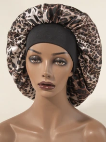 1 chiếc mũ vành lớn in họa tiết da báo cho nữ - Nhiều màu - Xem 3