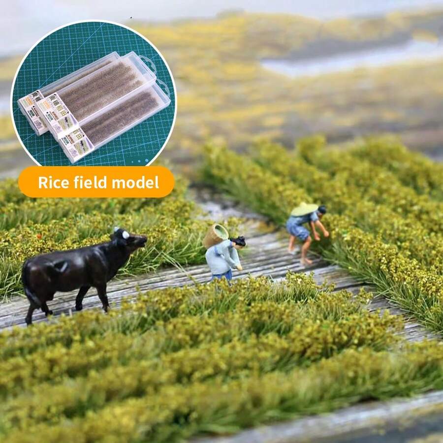 Miniature Grass Strips Model Scene Props Decoration Craft Wheat Field