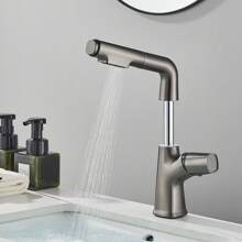 Mitigeur de lavabo cascade de salle de bain, mitigeur de lavabo monocommande extractible