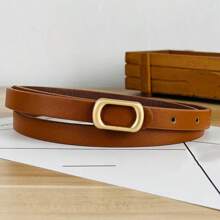 قطعة واحدة سروال جينز نسائي ذو خصر رفيع على الطراز القديم، تصميم بسيط وأنيق مزود بمشبك ملس، متعدد الاستخدامات