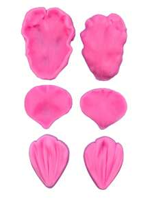 1pc Tulip & Rose Petal Silicone Mold For Baking Cake Decoration, Fondant Candy Mold Craft Tool - Pink - View 8