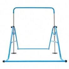 YUNRUX 115-155cm Gymnastics Bar | Gymnastics Bar Garden | Garden Horizontal Bar Indoor Horizontal Training Bar Training Equipment Outdoor Fitness | Height Adjustable | Easy To Fold - 藍色 - 查看 3