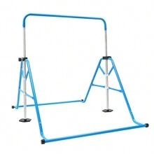 YUNRUX 115-155cm Gymnastics Bar | Gymnastics Bar Garden | Garden Horizontal Bar Indoor Horizontal Training Bar Training Equipment Outdoor Fitness | Height Adjustable | Easy To Fold - 藍色 - 查看 4