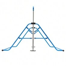 YUNRUX 115-155cm Gymnastics Bar | Gymnastics Bar Garden | Garden Horizontal Bar Indoor Horizontal Training Bar Training Equipment Outdoor Fitness | Height Adjustable | Easy To Fold - 藍色 - 查看 6