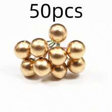 10/30/50/100 件红色蘑菇微型景观装饰，彩色泡沫人造浆果配件