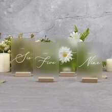 10/20/30 Pcs/Set, Modern Acrylic Wedding Table Numbers, Wedding Table Decor, Minimalist Wedding Table Decor, Wedding Table Reception Sign, Party Decor Sign, Home Decor, 6x3.9Inch Table Number Best Gifts, Wedding Decor, Home Decor, Room Decor Party Favors Bride Birthday Graduation Birthday Decorations Party Decorations Bachelorette