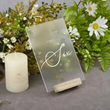 10/20/30 Pcs/Set, Modern Acrylic Wedding Table Numbers, Wedding Table Decor, Minimalist Wedding Table Decor, Wedding Table Reception Sign, Party Decor Sign, Home Decor, 6x3.9Inch Table Number Best Gifts, Wedding Decor, Home Decor, Room Decor Party Favors Bride Birthday Graduation Birthday Decorations Party Decorations Bachelorette