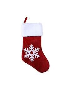 Embroidery Custom Christmas Socks Reindeer Snowflake Red Christmas Socks Plush Cute Holiday Atmosphere Pendant Anniversary Gift, Birthday Gift, Mother's Day Gift, Father's Day Gift, Best Friend Gift, Gift For Mom/Dad, Gift For Her/Him, Gift For Girlfriend/Boyfriend/Friend - Multicolor - View 6