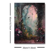 1pc Unframed Gothic Style Black Swan Art Retro Poster Dark Academia Moody Vintage Painting Canvas Print Wall Picture Ideal Gift For Dorm,Apartment,Living Room,Bedroom,Home Decoration