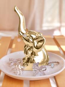 Elephant Trinket Dish For Rings Earrings Organizer - Elephant Decor For Women & Girls & Friends Birthday, Best Wedding Jewelry Storage, Mother's Day Gifts Back To School