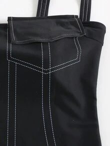 Fashion Women One-Piece Swimwear With Cover-Up Pants, For Summer Beach Vacation