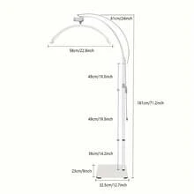 Beauty Nail Tattoo Lighting LED Light, Half Moon Ring Floor Light, Adjustable Height And Brightness, Suitable For Beauty, Tattoo, Artist, Nail Technology, Beautician Light, With Mobile Phone Holder And Remote Control - 查看 11