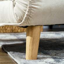 HOMCOM Divano Letto 2 Posti con Schienale Regolabile in 5 Livelli, Divano Letto Matrimoniale Pieghevole con 2 Cuscini per Soggiorno, in Tessuto Imbottito, Acciaio e Legno, 102x73x81 cm, Bianco Crema