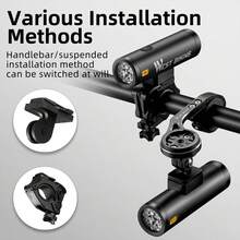 WEST BIKING Đèn xe đạp, đèn pha có thể tháo rời, đèn hợp kim nhôm có độ sáng cao để đi xe ban đêm - Nhiều màu - Xem 4