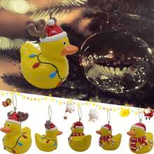 Mặt dây chuyền Giáng sinh hình con vịt 3D, đồ trang trí hình con vịt tinh tế, chân thực làm quà tặng sinh nhật kỷ niệm - Nhiều màu - Xem 11