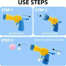 Drôles de poupées interactives en peluche DIY pour chats et chiens, pistolet pour l'entraînement intérieur, lance-boules de peluche silencieux à haute élasticité, pistolet de poupée sans danger