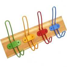 2/4/6 件彩色儿童墙壁衣帽钩 - 易于安装，卧室和门装饰衣架 - 红色、黄色、绿色、蓝色 - 彩色 - 查看 6