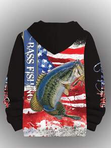 Áo nỉ trùm đầu dài tay in họa tiết độc đáo 3D thời trang cho nam, áo hoodie chui đầu có dây rút và túi, mùa thu/đông - Nhiều màu - Xem 2