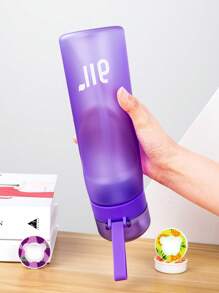 1 pieza Botella de agua con sabor, set inicial de botellas, botella de bebida con 1 cápsula de sabor aleatorio adecuada para gimnasios, escuelas, botella de agua con sabor, para exteriores, campamento
