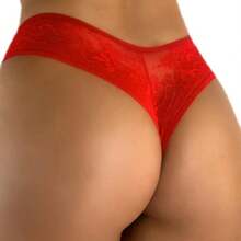 3-Piece Glamour Tulle Thong Set With Sexy Lace - Trong sáng - Xem 4