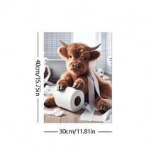 1PC Phong cách nghệ thuật hiện đại Động vật dễ thương Giấy vệ sinh Tranh sơn dầu Canvas Trang trí tường, Nghệ thuật chân thực Mèo hươu cao cổ In Hình ảnh Áp phích Trang trí phòng, Hành lang, Phòng ngủ, Văn phòng, Phòng học, Trang trí tường phòng khách, Trang trí mùa thu (Không có khung) - Nhiều màu - Xem 19