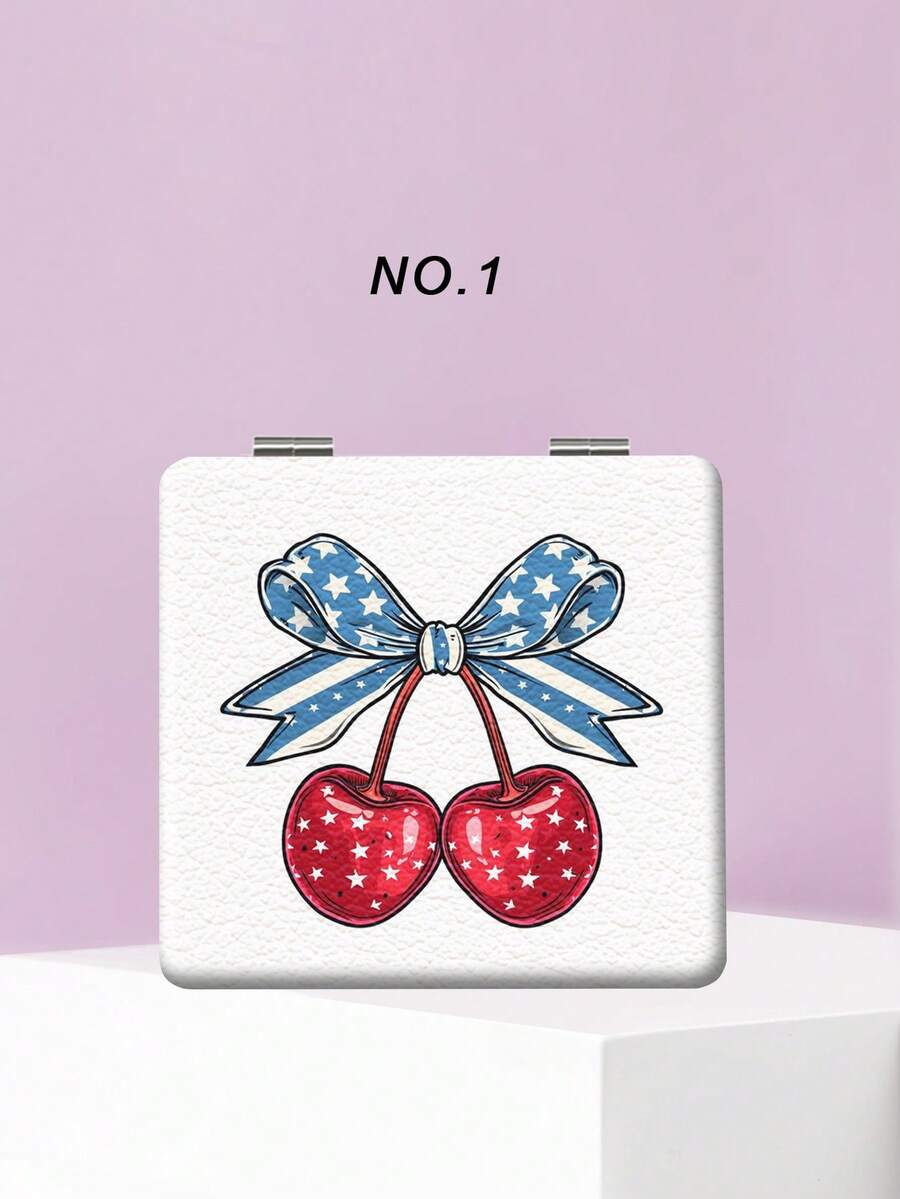 1pc Millennium Y2K Series Portable Vanity Folding Mirror, Lightweight