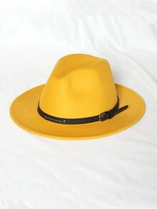 1 件装女士复古纯色柔软贝雷帽带丝带腰带装饰，高品质宽边帽，男女通用户外防晒帽，情侣款 - 彩色 - 查看 37