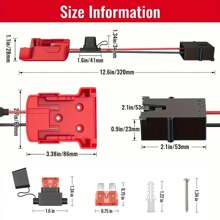 Awokee 18V Power Wheels Adapter Kit For Milwaukee M18 Battery, With Fuse Holder And Wire Harness Connector - Multicolor - View 10