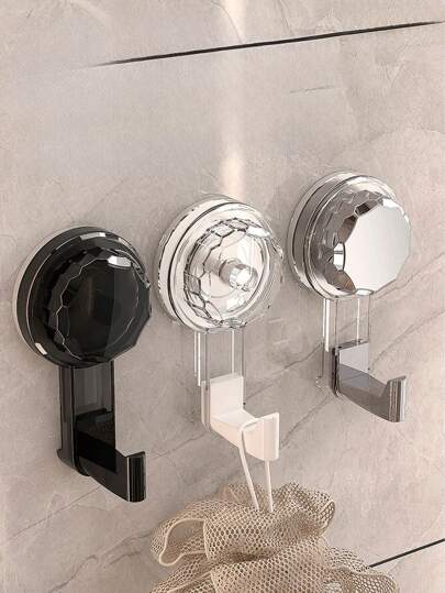 Bathroom Swivel Vacuum Suction Cup Wall No-Drill Non-Tracking Sticky Hooks Can Stick The Room, Door Hook , Kitchen Hooks , Towel Clothes Bathroom, Woman Man Can Hang Car Keys And So On