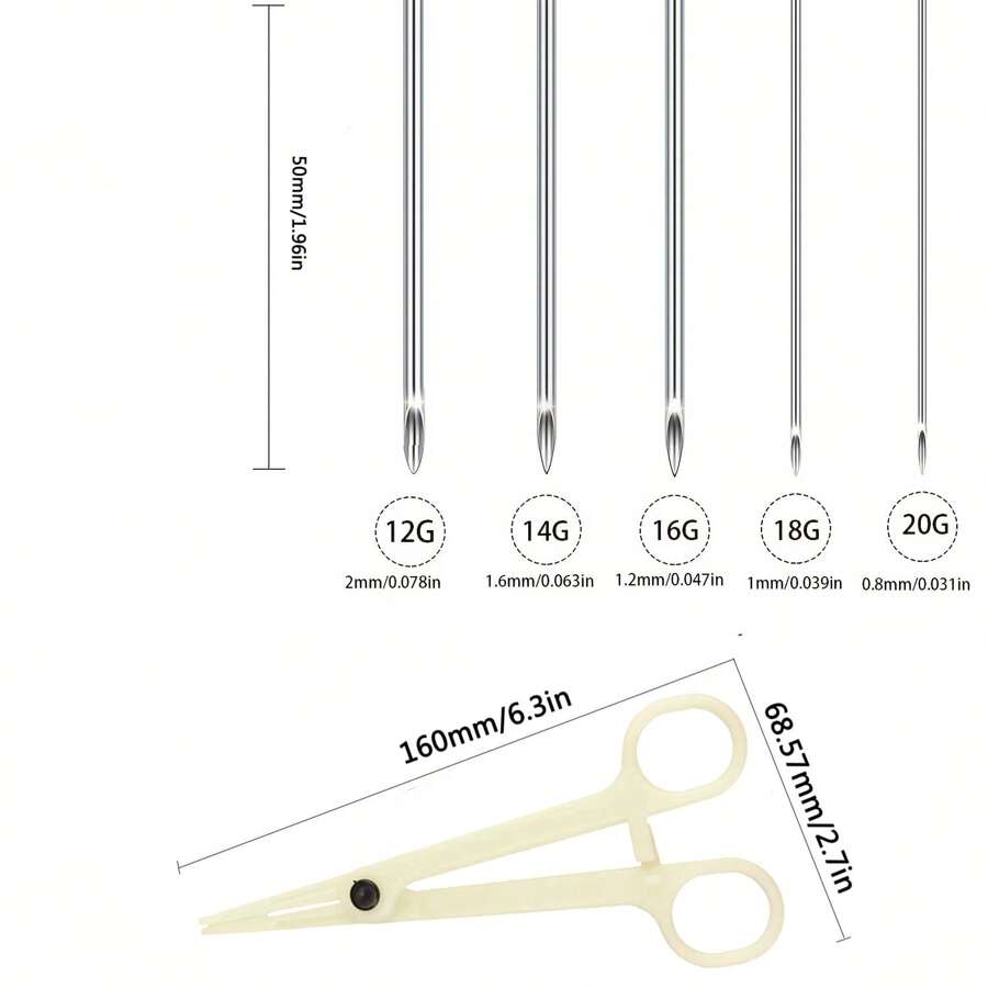 Piercing Needles Stainless Steel Needles For Piercing Disposable Ear