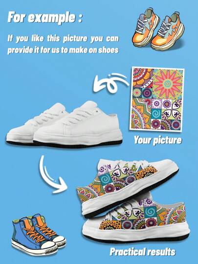 1 Pair Custom Low Profile Sneakers, Personalized Image Sneakers, Custom Cushioned Sneakers, Personalized Low Profile Canvas Shoes, Photo Sneakers, Tailored Sneakers For Men And Women, Unique Sports And Casual Footwear, Gifts For Groomsmen, Anniversaries, Valentine's Day, Birthdays, Weddings, Best Friend Gifts, Perfect For Mom/Dad/Her/Him/Girlfriend/Boyfriend/Wife/Husband/Friend.