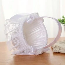 1pc Nơ ren Giỏ hoa cầm tay phù dâu Giỏ hoa cưới - Nhiều màu - Xem 10