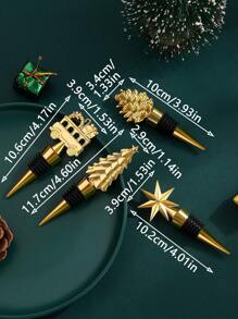 1 phụ kiện trang trí rượu vang Giáng sinh, nút chặn chai rượu bằng hợp kim kẽm, thích hợp cho tiệc tùng Châu Âu và Mỹ, trang trí chai, trang trí nhà cửa, quà tặng Giáng sinh, phụ kiện cốc, quà tặng cho bạn bè, quà tặng cho gia đình, tiệc Giáng sinh - Nhiều màu - Xem 8