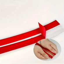 1pc Wire Groove Protector, Transparent Casing, Anti-Step Device, Invisible Decor, Floor Cable Organizer, Wires, Cables, Plugs, Adhesive, Soft Cable Duct, Self-Adhesive Wire Cover - Multicolor - View 2