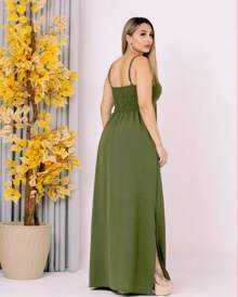 LONG DRESS - GRABATA - 軍綠色 - 查看 5