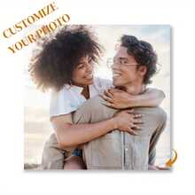 1 块定制照片画布，定制打印您的照片图像用于墙面装饰、情侣照片、结婚纪念日、情人节、圣诞节和新年的完美家居装饰礼物 - 多色 - 查看 1