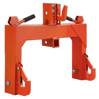 3 Point Quick Hitch Category 1, 3000 LBS Lifting Capacity Tractor Quick Hitch, 27.5" Between Lower Arms, 14.5" ~17.5" Level Adjustment, Quick Hitch Adaptor To Category 1 And 2 Tractors