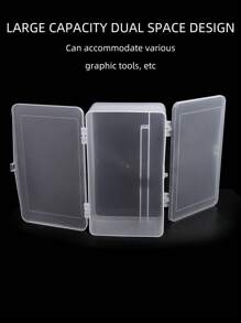 1Pc Double Layer Storage Box For Nail Tools, Large Capacity Toolbox That Can Hold Nail Polish, Glue, And Rubbing Strips, Double-Layer Compartment Storage Box