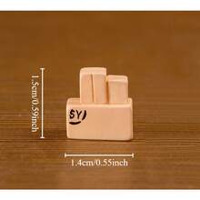 8 件新款可爱微景观动物雕像，园艺微型装饰配件，适用于办公桌、厨房、冰箱、白板等。送给朋友和家人、情人节的理想礼物 - 彩色 - 查看 4