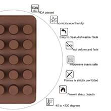 Silicone Fatbomb Mold,Mini Chocolate Cup Mold,Candy Mold,Peanut Butter Jelly Gummy Mold,Kitchen Accessories,Baking Tool - Chocolate Brown - View 7