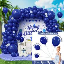 139 件沙色、白色、玫瑰色、红色、橙色、黄色、蓝色、黑色、粉色、紫色、棕色、绿色乳胶花环气球，适用于婚礼、生日、新娘送礼会、单身派对装饰、性别揭示、派对装饰、室内和室外装饰 - 彩色 - 查看 29