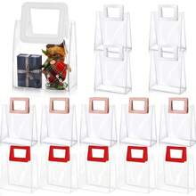 5 Pcs Clear Gift Bag With Handles Transparent Plastic Gift Tote Bags Reusable White Red Pink Goodie Bags For Valentine's Day Wedding Christmas Birthday Party Supplies Valentine's Day Valentines Valentine's Day Decor Valentine's Day Valentine Valentine's Day Valentines Gifts - Clear - View 9