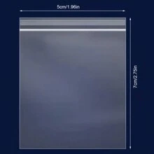 100 Peças Sacos Plásticos Selados com Zíper, Bolsa de Armazenamento de Plástico Transparente, Ferramenta para Pintura de Diamante, Pequena Joia, Embalagem de Alimentos, Sacos de Fechamento com Zíper Reusáveis